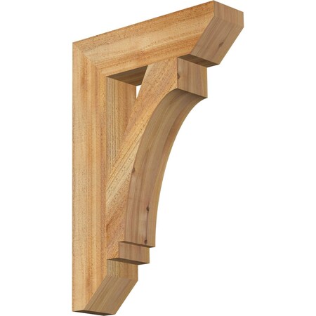 Ekena Millwork Imperial Slat Rough Sawn Bracket, Western Red Cedar, 4"W x 16"D x 24"H BKT04X16X24IMP06RWR